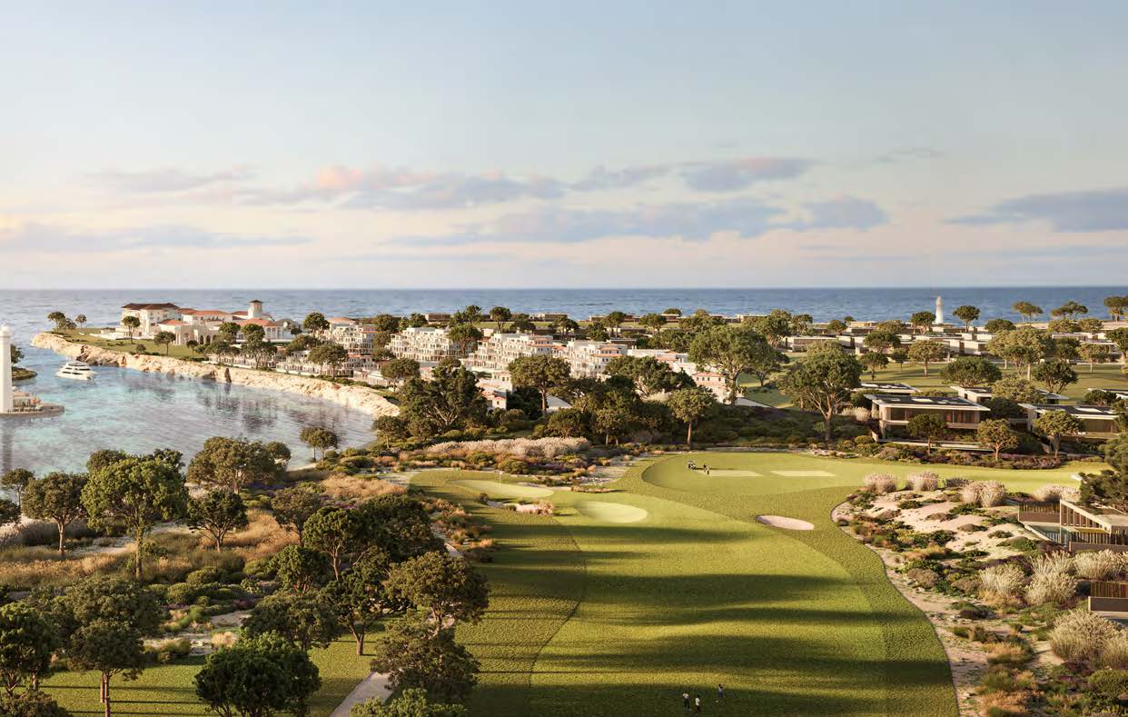 Villas and golf sea view
